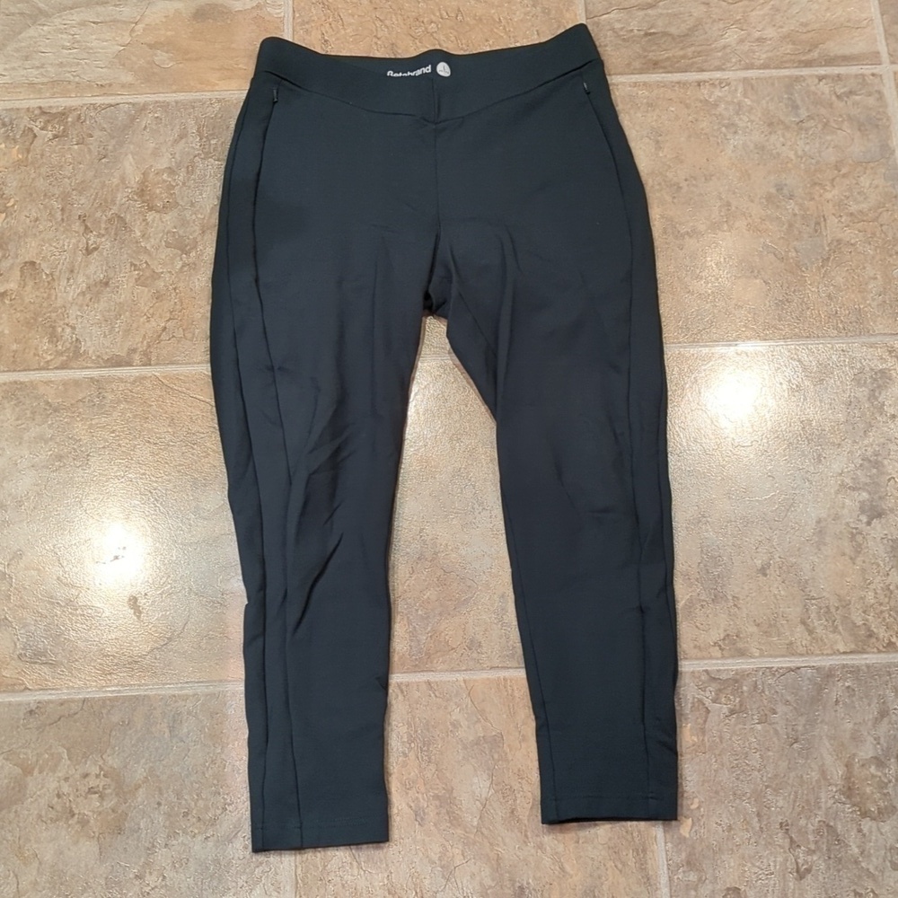 Betabrand Green Pull On Pants Women's Size Large Petite V-Waist Dress Yoga Pant